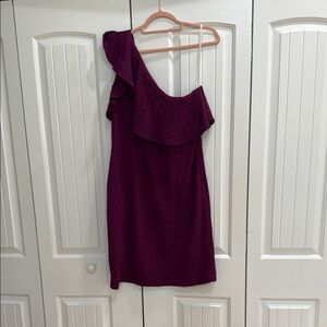 Lilly Pulitzer Purple Asymmetrical Ruffled Cocktail Dress